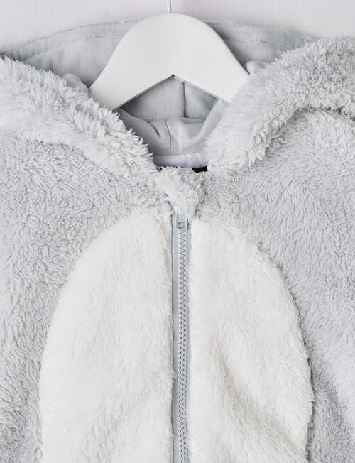Sleep Mode Penguin Onesie, Soft Grey, 2-8 product photo View 03 L