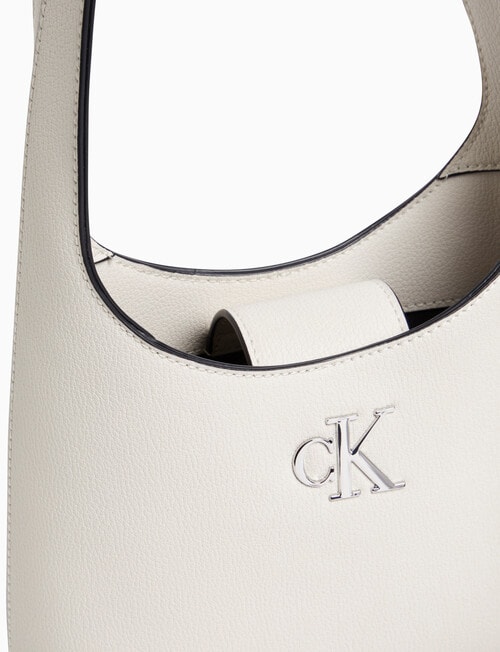 Calvin Klein Minimal Monogram Shoulder Bag, Stone product photo View 03 L