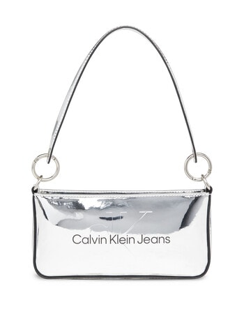 Calvin Klein Sculpted Mono Shoulder Pouch, Silver product photo