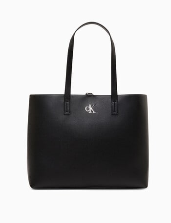 Calvin Klein Minimal Monogram Slim Tote Bag, Black product photo