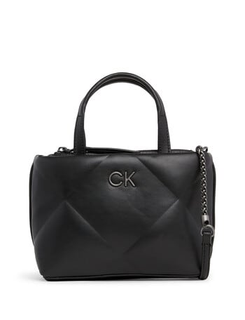 Calvin Klein Re-Lock Quilt Tote Mini Bag, Black product photo
