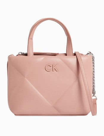 Calvin Klein Re-Lock Quilt Tote Mini Bag, Ash Rose product photo