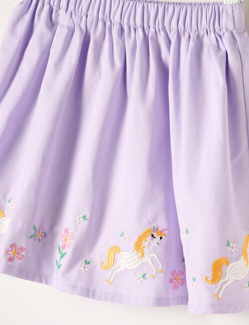Mac & Ellie Unicorn Floral Cotton Skirt , Wisteria product photo View 02 L