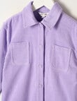Mac & Ellie Long Sleeve Cord Shirt, Wisteria product photo View 02 S