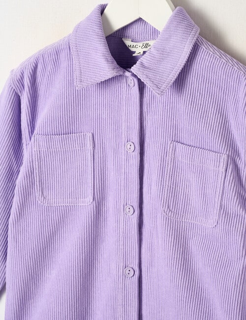 Mac & Ellie Long Sleeve Cord Shirt, Wisteria product photo View 02 L