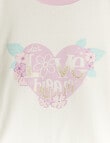 Sleep Mode Let Love Bloom Knit Long Pyjama Set, Pink product photo View 02 S