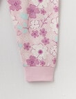 Sleep Mode Let Love Bloom Knit Long Pyjama Set, Pink product photo View 03 S