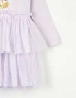 Mac & Ellie Long Sleeve Daisy Tulle Dress, Lavender product photo View 04 S