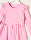 Mac & Ellie Long Sleeve Rib Dress, Flamingo Pink product photo View 02 S