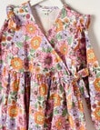 Mac & Ellie Floral Cotton Wrap Dress, Vanilla product photo View 02 S