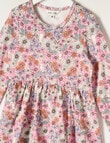 Mac & Ellie Floral Bunny Long Sleeve Knit Dress, Chalk Pink product photo View 02 S