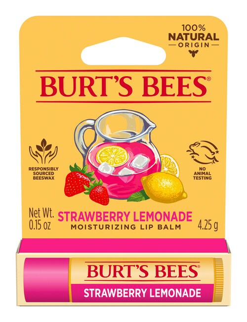 Burts Bees Lip Balm Strawberry Lemonade, 4.25g product photo