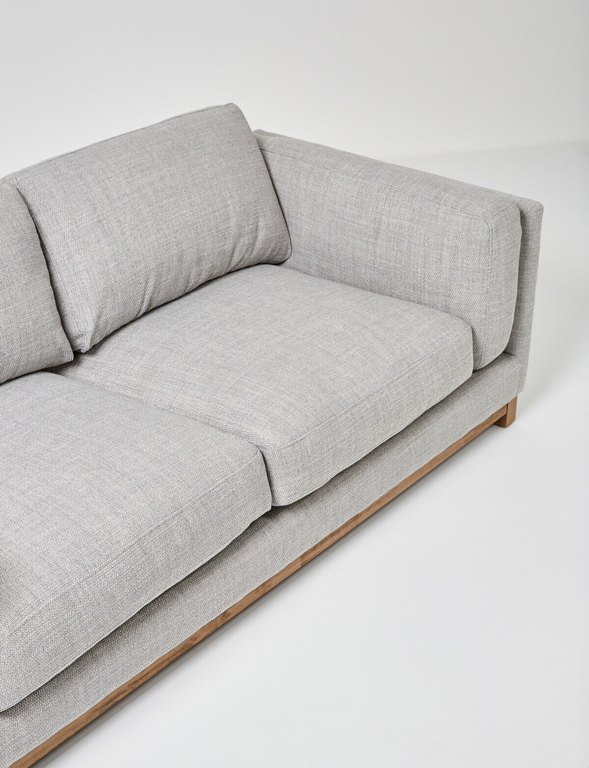 LUCA Venice Fabric 3 Seater Sofa, Grey - Sofas