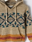 Mac & Ellie Aztec Hooded Jumper, Taupe product photo View 03 S