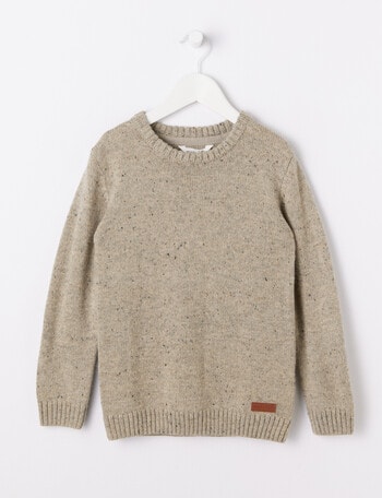 Mac & Ellie Speckled Jumper, Stone product photo