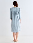 Ruby & Bloom V-neck Cotton Nightie, Mint Spot, 10-20 product photo View 02 S