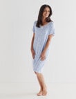 Ruby & Bloom Short Sleeve V-Neck Nightie, Pale Blue, 10-26 product photo View 03 S
