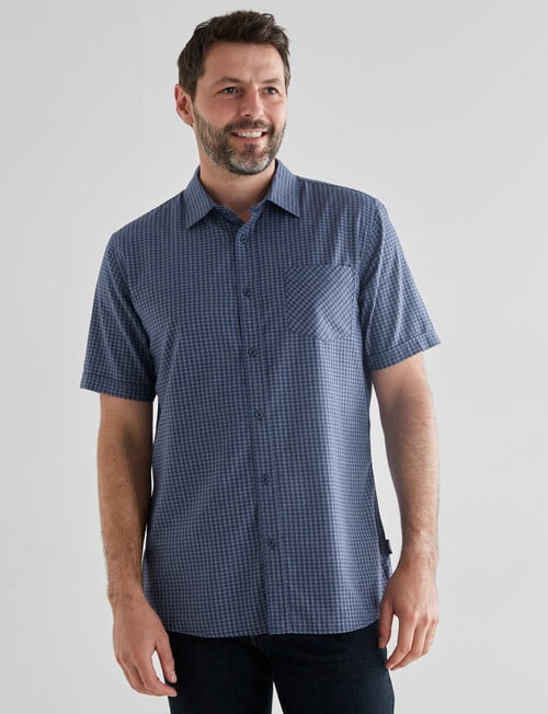Chisel Mason Short Sleeve Shirt, Blue product photo View 05 L