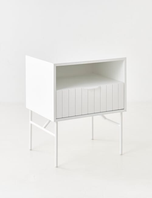 LUCA Siena Bedside Table, White product photo