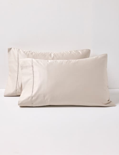 Kate Reed 800TC Egyptian Cotton Standard Pillowcase Pair, Natural product photo View 03 L