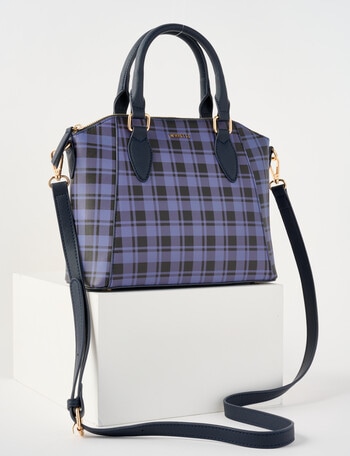 Whistle Accessories Rosie Shopper Bag, Navy Check product photo