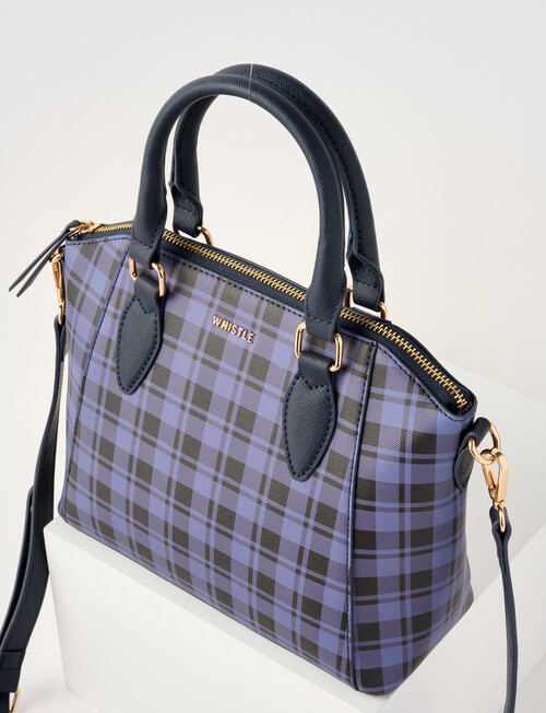 Whistle Accessories Rosie Shopper Bag, Navy Check product photo View 03 L