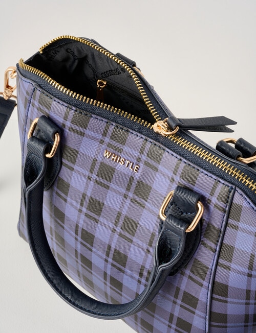 Whistle Accessories Rosie Shopper Bag, Navy Check product photo View 06 L