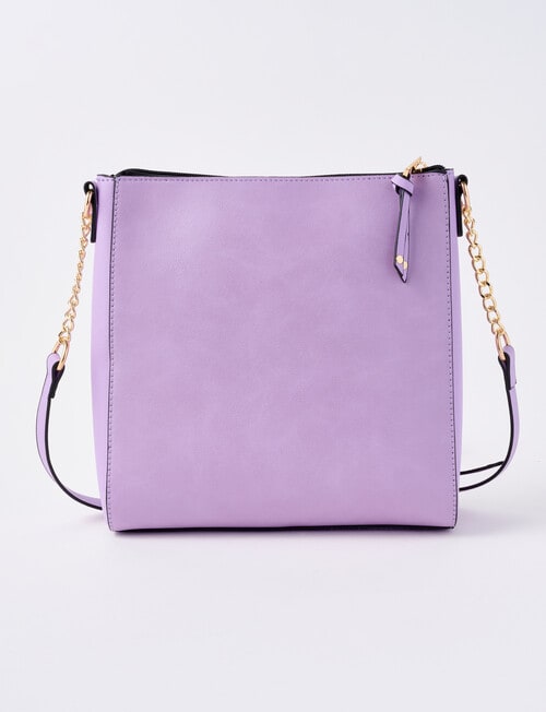 Boston + Bailey Stitch Detail Crossbody Bag, Lavender product photo View 02 L