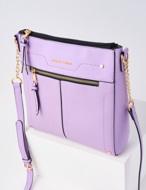 Boston + Bailey Stitch Detail Crossbody Bag, Lavender product photo View 03 L