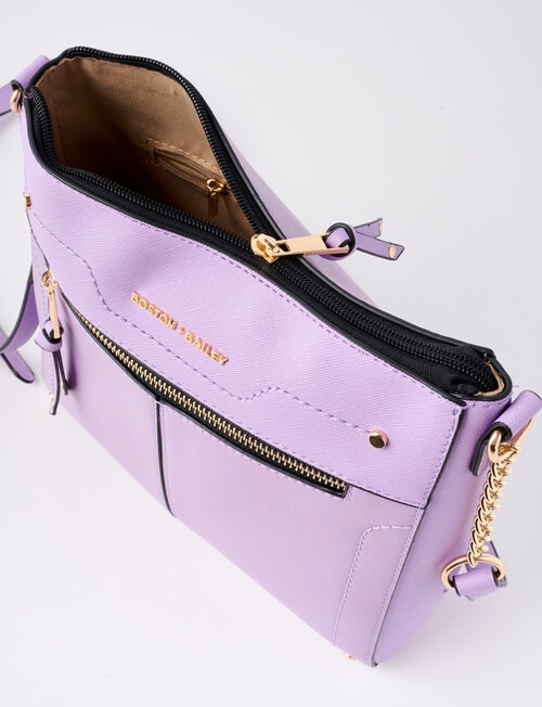 Boston + Bailey Stitch Detail Crossbody Bag, Lavender product photo View 06 L