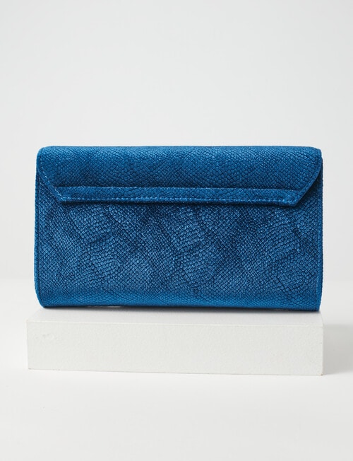 Harlow Textured Velvet Envelope Clutch, Navy product photo View 06 L