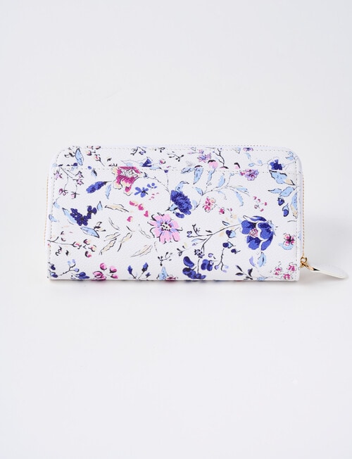 Boston + Bailey Leila Floral Printed Full Wallet, White product photo View 02 L