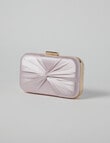 Harlow Satin Twist Clutch, Champagne product photo View 04 S