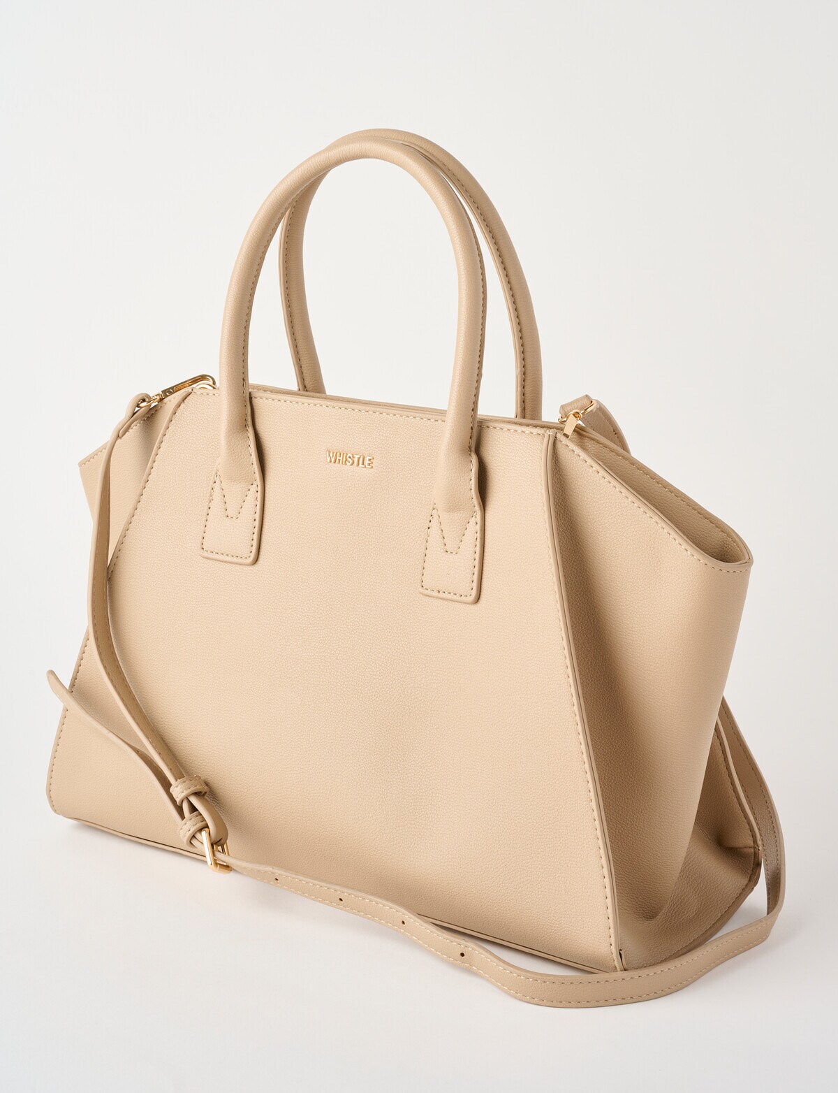 Whistle Accessories Amy Shopper Bag, Oat Handbags