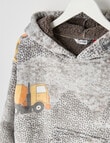 Sleep Mode Construction Oversized Hoodie, 2-8, Grey product photo View 02 S
