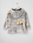 Sleep Mode Construction Oversized Hoodie, 2-8, Grey product photo View 04 S