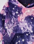 Sleep Squad Constellation Oversized Hoodie, Purple, 8-16 product photo View 03 S