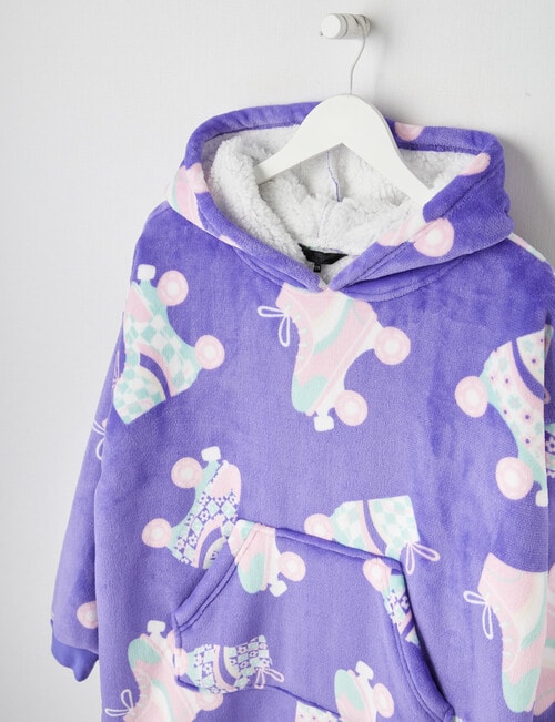 Sleep Squad Good Times Roll Oversized Hoodie, Purple product photo View 02 L