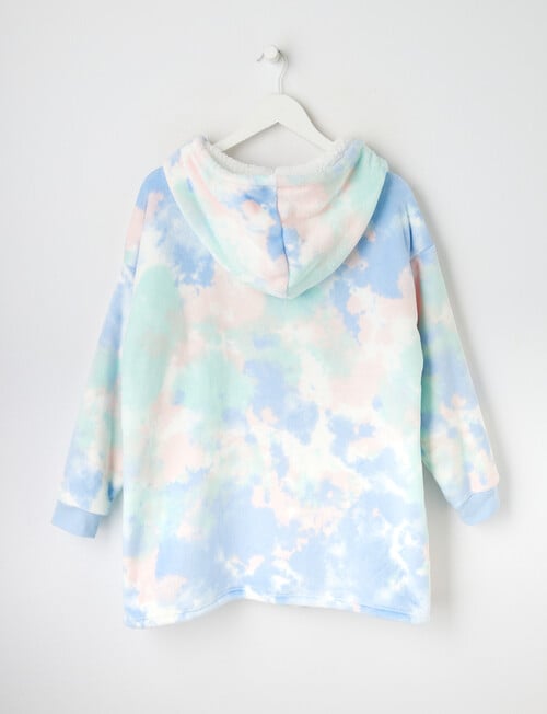 Sleep Squad Tie Dye Oversized Hoodie, Blue product photo View 04 L