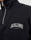 Jack & Jones JJEJOSH SWEAT HALF ZIP SN BLACK product photo View 03 S