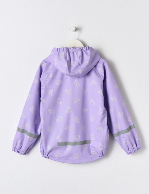 Mum 2 Mum Rainwear Jacket Rainbows, Lavender product photo View 02 L