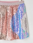 Mac & Ellie Sequin Skirt, Silver product photo View 02 S