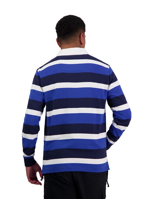 Canterbury Yarn Dye Rugby Long Sleeve T- Shirt, Blue product photo View 02 L