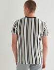 Tarnish LA Vertical Stripe Short Sleeve Tee, Gray product photo View 02 S