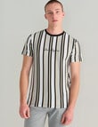 Tarnish LA Vertical Stripe Short Sleeve Tee, Gray product photo View 05 S