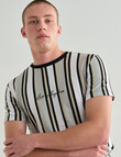 Tarnish LA Vertical Stripe Short Sleeve Tee, Gray product photo