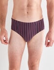Chisel Vertical Stripe Brief, 2-Pack, Navy, Pink & Burgundy product photo View 02 S