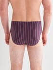 Chisel Vertical Stripe Brief, 2-Pack, Navy, Pink & Burgundy product photo View 03 S