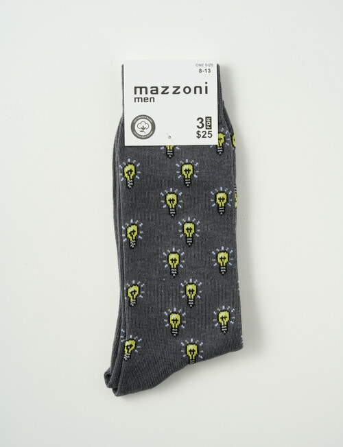 Mazzoni Light Bulbs Sock Dress Cotton, Grey product photo View 02 L