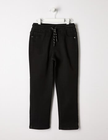 Mac & Ellie Knit Denim Jogger, Washed Black product photo